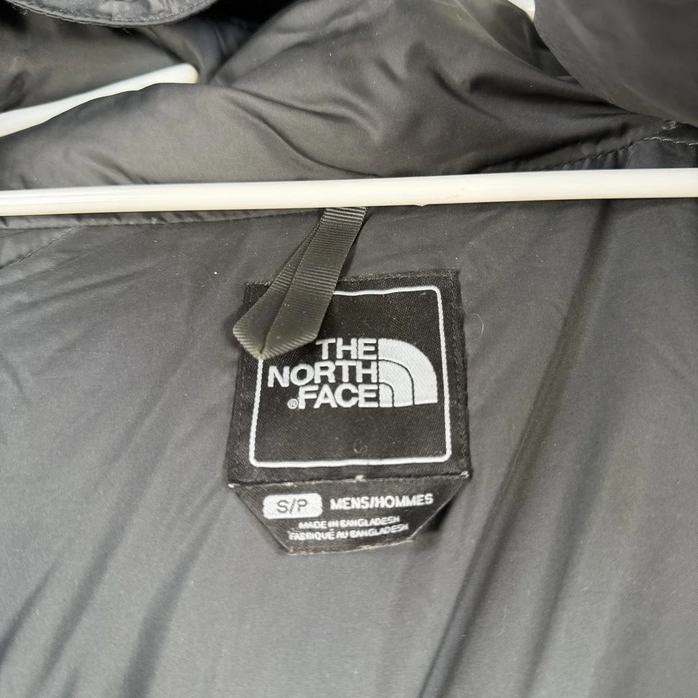 The North Face Jacket Mens Small Blue Down Puffer 700 Hooded Nuptse Nylon